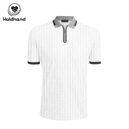 Golf Polo Polyester Spandex Iswed Abjad Arti Stil Disinn Manifattur